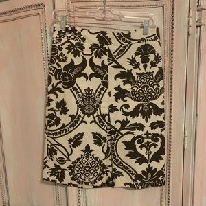EUC Ann Taylor Loft brown/cream skirt size 4